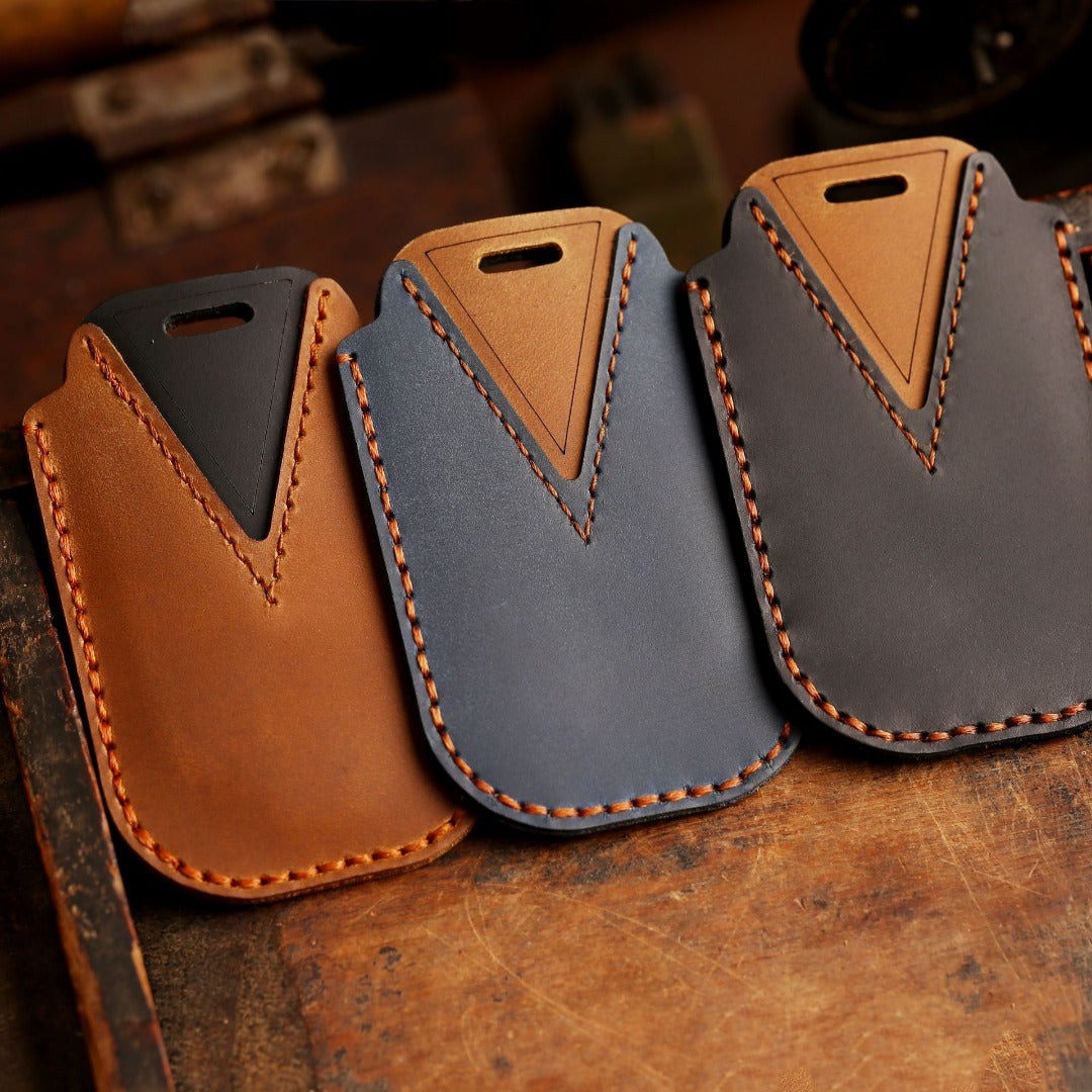 Étui en cuir pour clé de voiture Honda Accord 2 ou 3 boutons