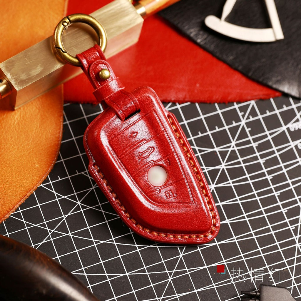 Étui pour clé de voiture BMW en cuir véritable - Ajustement haut de gamme pour tous les modèles BMW