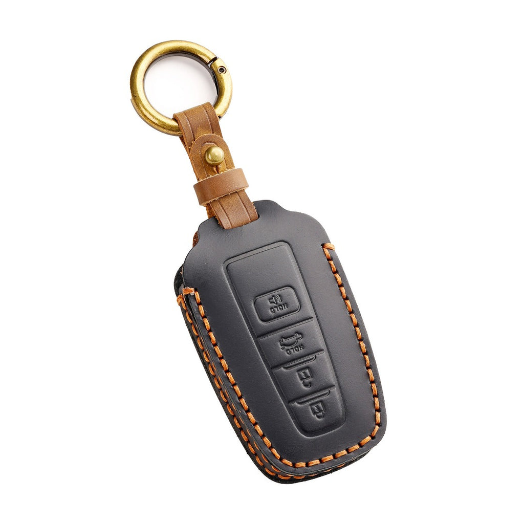 Carsine Toyota Camry Leather Car Key Cover 2,3,4 Button Black / 2 Button