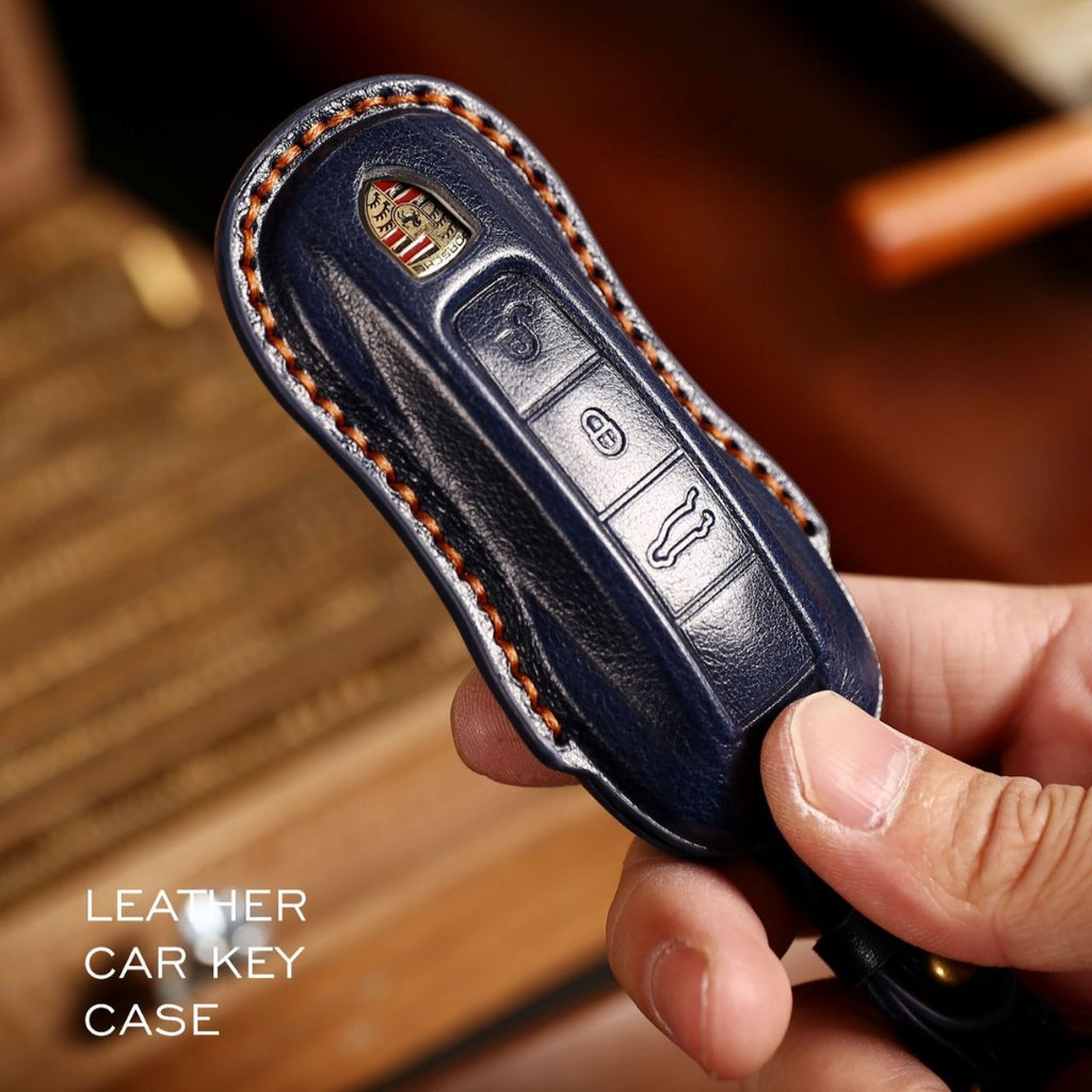 Porsche Key Fob Cover | Genuine Leather, Waterproof Design | Fits All Models