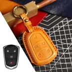 Cadillac Leather Key Cover - Premium Protector for All Models