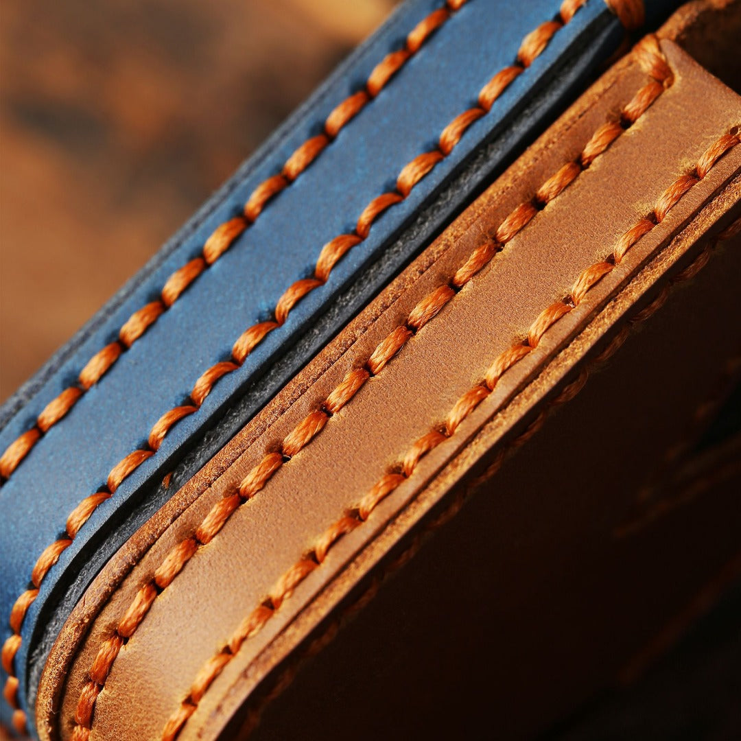 Étui en cuir pour clé de voiture Hyundai 5,7 boutons