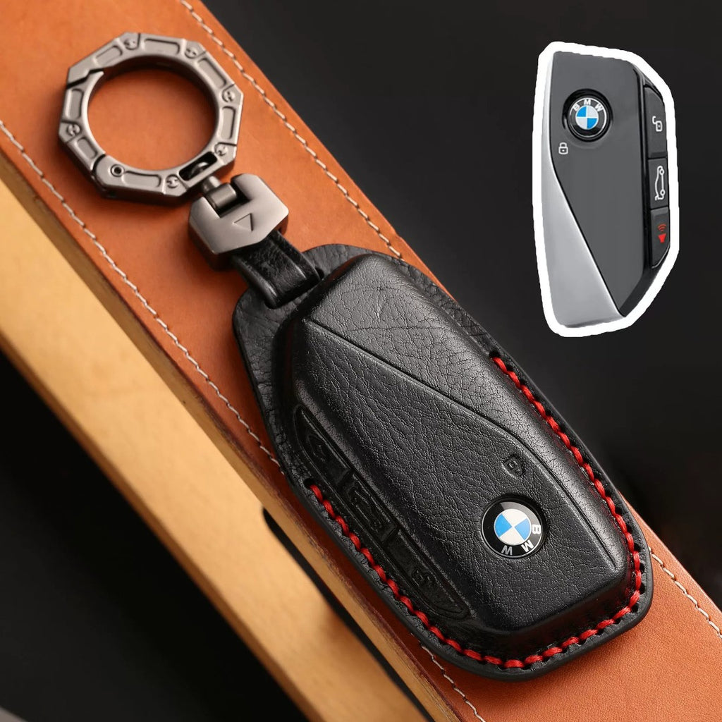 Étui pour clé de voiture BMW en cuir véritable - Ajustement haut de gamme pour tous les modèles BMW