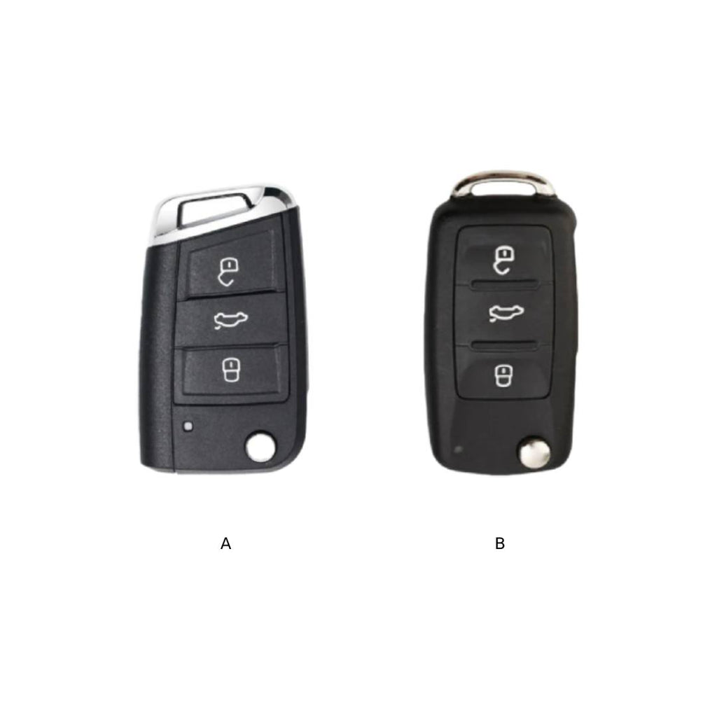 Volkswagen Magotan Lavida Folding Leather Car Key Cover 3 Button
