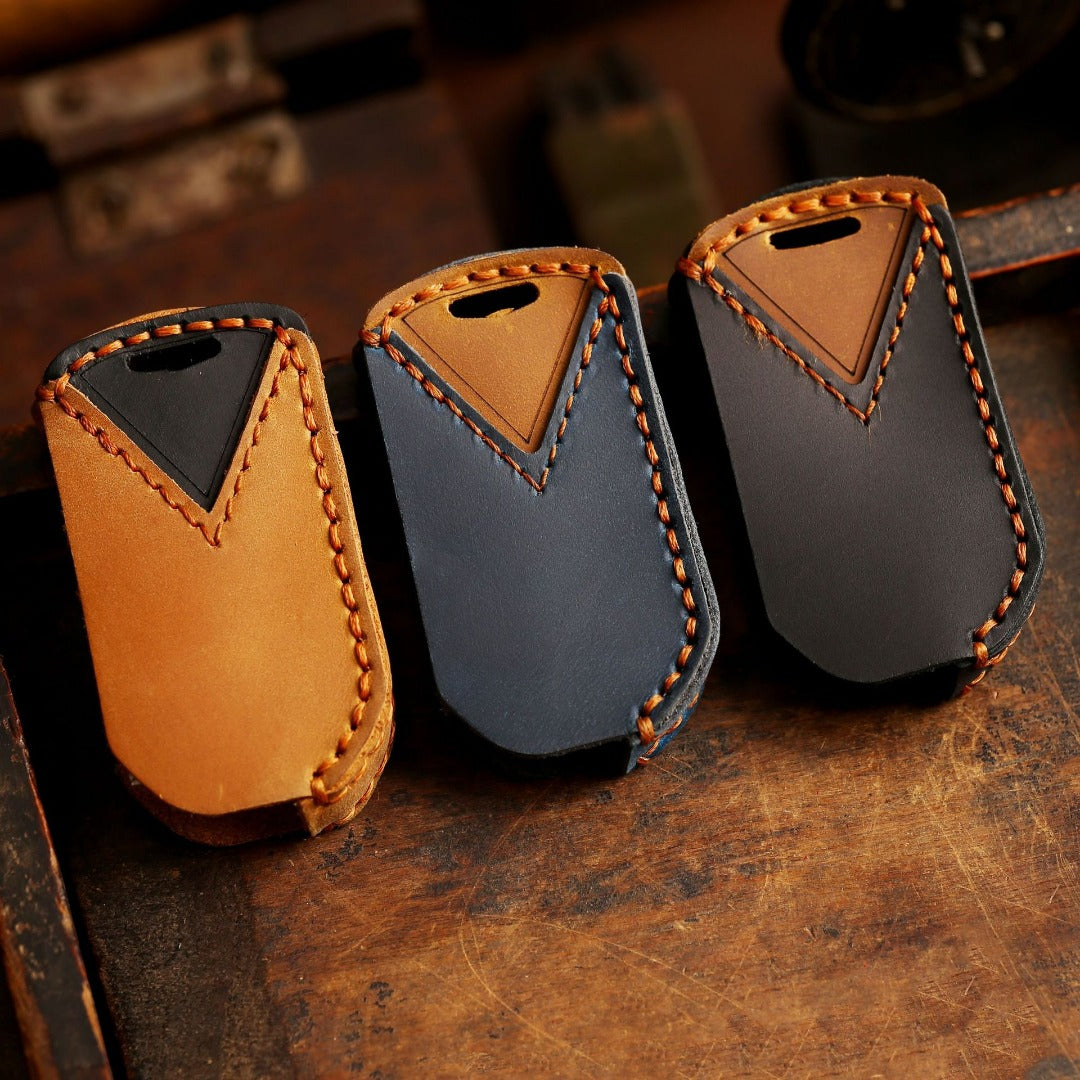 Étui en cuir pour clé de voiture Honda à 3 boutons