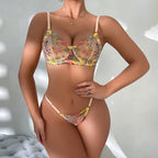 BH- und String-Set mit Blumenmuster, 2-teilig