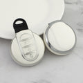 Carsine BMW Mini Car Key Cover Silver Edge White / Key case