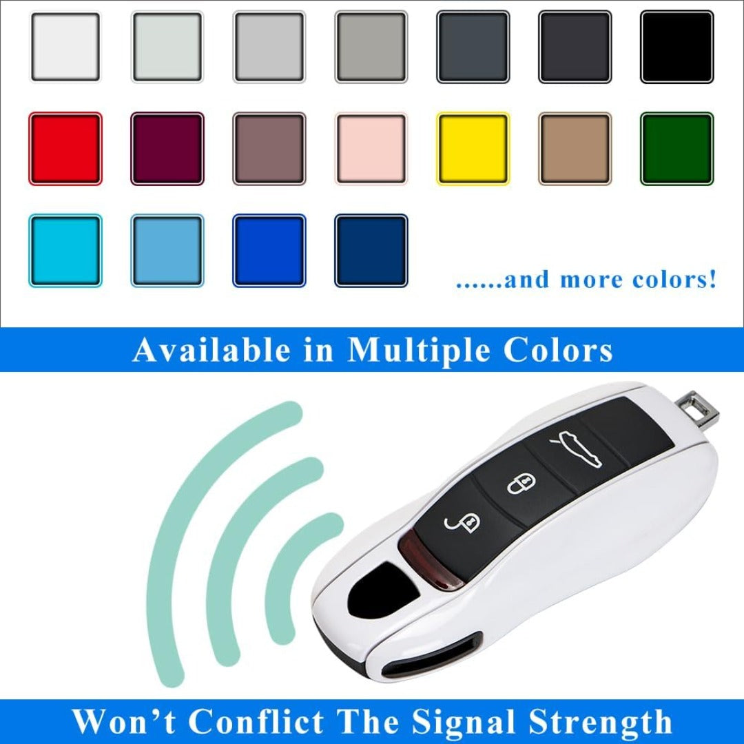 Porsche Key Shell Replacement 3-Piece Painted Key Fob Cover Shell