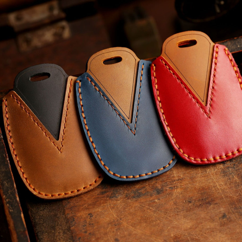 Étui de clé de voiture en cuir pour Hyundai IX25 Festa IX35 (3 boutons)