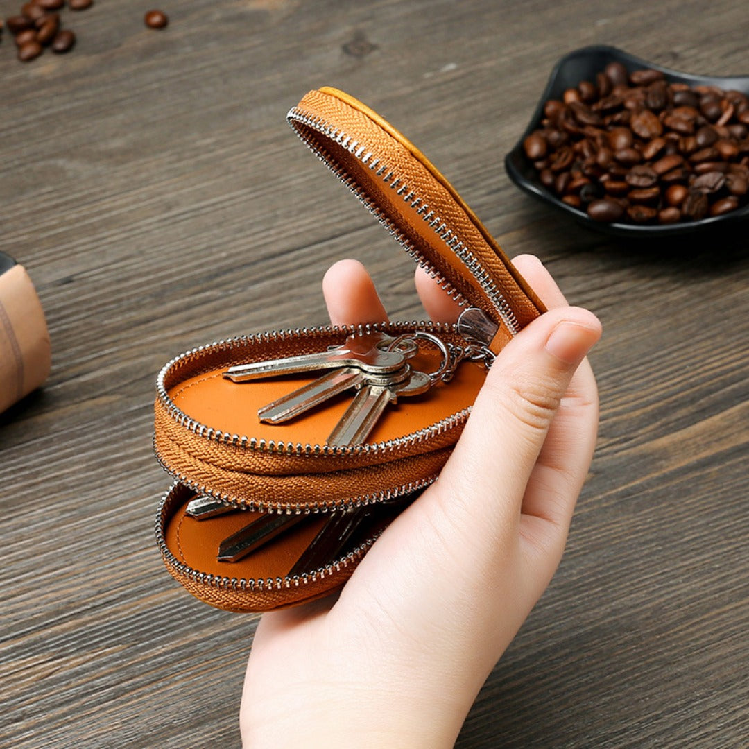 Leather Double Layer Car Key Bag Suitable for All Models
