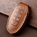 Étui en cuir pour clé de voiture Nissan à 3, 4 ou 5 boutons