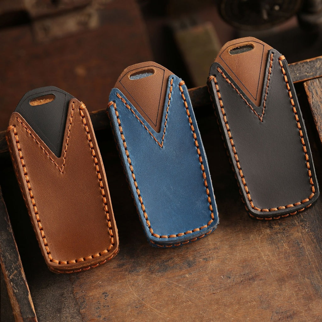 Volkswagen Touareg Leather Car Key Cover 3 Button