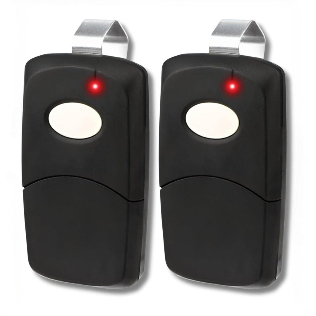 Carsine Multicode Linear 308911, 10 dip Switch Gate Opener Remote 300MHz, Multi Code Garage Door Opener Remote, Garage Clicker Replacement Black / 2 PCS