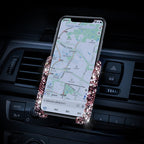 Carsine Rhinestone Car Phone Holder Inserted Or Adsorbed Purple