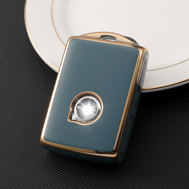 Carsine Volvo Car Key Case Golden Edge Grey / Key case